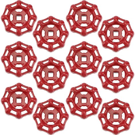 12 pièces Poignée de Vanne Fonte Rouge Roue (1/5)