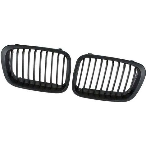 Parrilla negra mate de 2 piezas para BMW Serie 3 E46 de 4 puertas (1998-2001) (1/5)