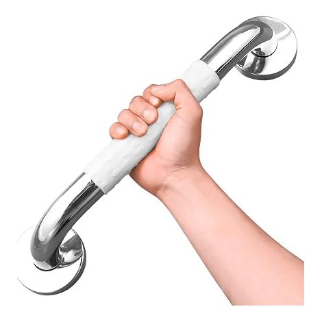 Poignée Baignoire de Sécurité Blanche, Antidérapant, avec Lumière Fluorescente, Barre d'Appui en Acier Inox Murale, pour Salle de Bains WC Manche pour Enfants/Personnes Agées (30CM) (1/5)
