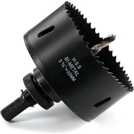 HSS M42 Bi-Metal Hole Saw 92mm - Hex Shank, For Wood, Drywall, Sheet Metal (1/5)