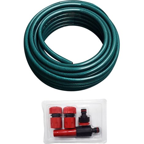 Kit Espirojardín: Manguera Multicapa de PVC Flexible de 25m, Reforzada con Malla de Poliéster, Ideal para Riego Doméstico  15 X 5/8 (25 METROS) - (1/5)