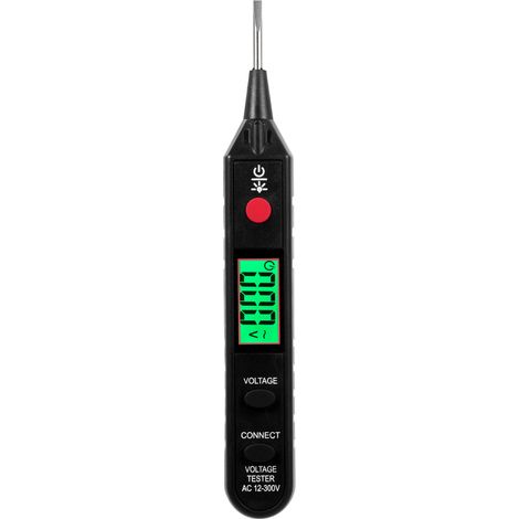 Testeur tension sans contact AC 12-300V – Détecte phase/neutre – Alarme sonore et lumineuse