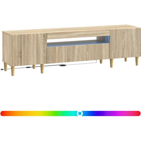 Maison Exclusive - LED-TV-Schrank Sonoma-Eiche Holzwerkstoff (1/5)