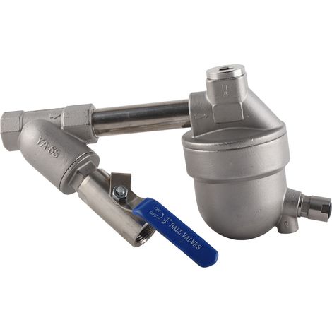Purgeur automatique sans consommation d'air YA-S6+, vidangeur inox antigel et antidéflagrant pour compresseur, réservoir d'air et filtre, déchargeur auto fiable. (1/5)