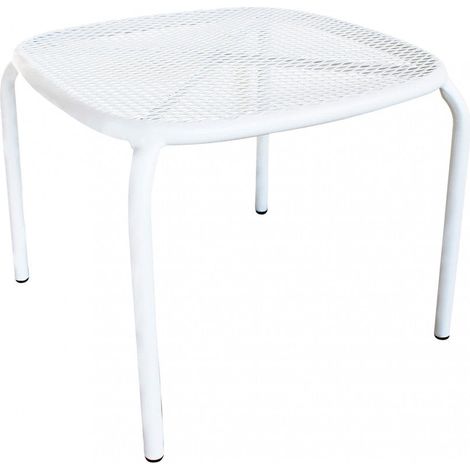 Tavolino Midway 41x41x43,5 h cm in Acciaio Bianco