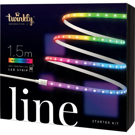 1.5m Plug In Smart App Controlled Twinkly LED Line Strip Light  Indoor Home Decoration Multi Colour Select (1/4)
