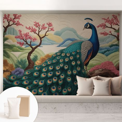 Papier peint intissé pour salon chambre à coucher peint imprimé pour mur - Colle incluse gratuite Beauté exotique 208x146 cm (1/5)