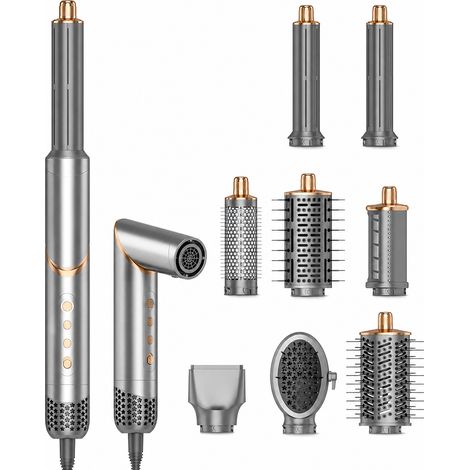 Brosse soufflante ionique 8-en-1 pliable, sèche-cheveux, boucleur et lisseur, 240 V UK (1/5)