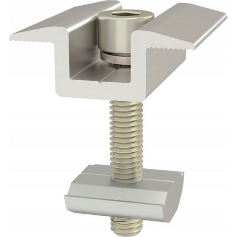 10 st. Mittelklemme 30mm + T-Nut Set Photovoltaik-Module Solar PV ALU