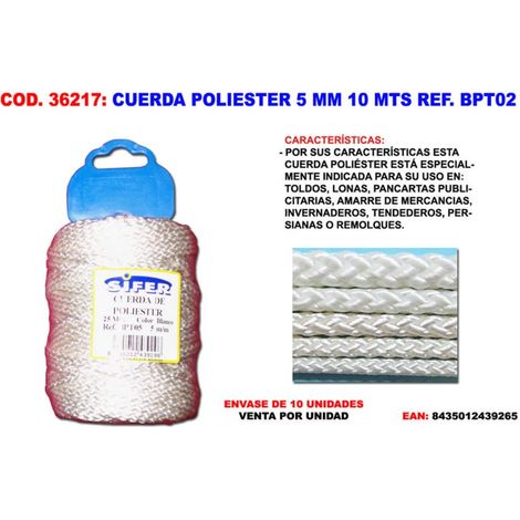 Polyesterseil 5 mm 10 Meter BPT02