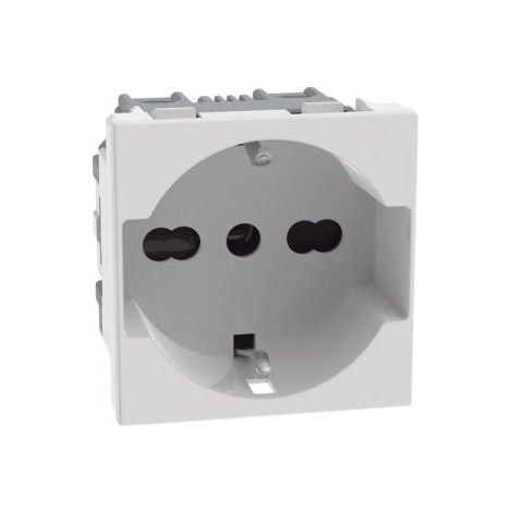Bticino MatixGo Presa Unel Shuko P40 2 P+T 16 A 250Vac Bianco - JW4140A16