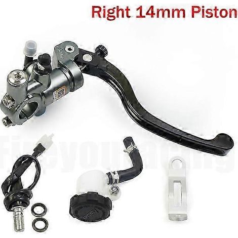 Levier de maître-cylindre de frein et d'embrayage Adelin Px1 pour moto Z750 Z900 Mt07 Cafe Racer (gris, droit, 14 mm), montage radial, 14 mm, 16 mm, 17,5 mm, 19 mm (1/5)
