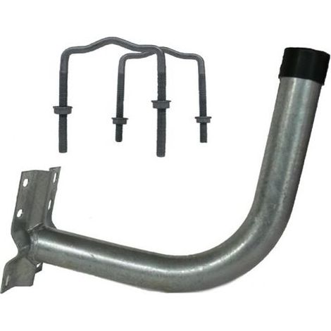 Syncro staffa curva x balcone muro in acciao zincato + ganci