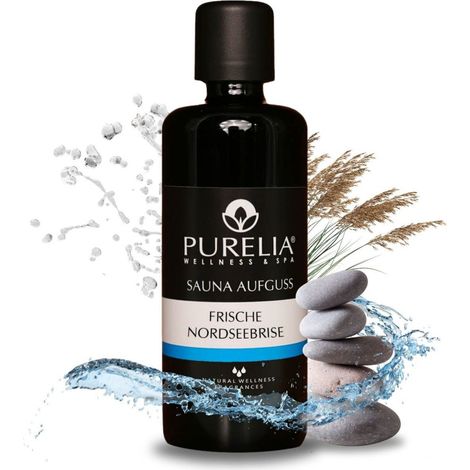 PURELIA Saunaaufguss Konzentrat Nordseebrise 100 ml natürlicher Sauna-aufguss - reine ätherische Öle