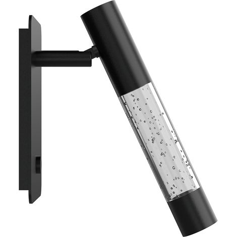 Wandleuchte - schwarz - Alisio -  glas metall - bettlampe - LED - (1/4)