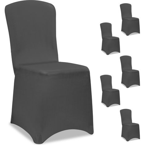 Set di 6 coprisedia antracite OEKO-TEX® (1/5)