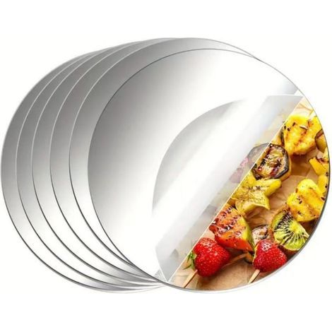 Miroir Rond - 26 cm de Diamètre - Épaisseur 2 mm - Sans Cadre - Pour Décoration de Table Mariage Fête Intérieur - Lot de 6 (1/5)