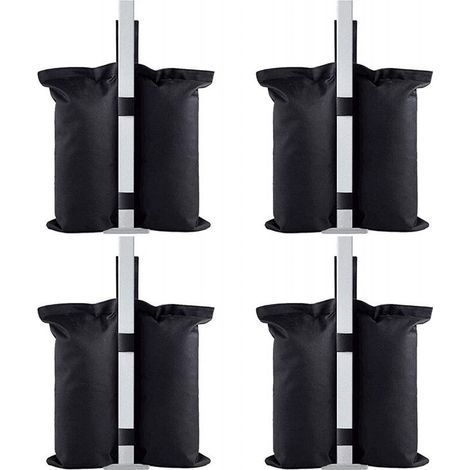 Set mit 4 Pavillongewichten, Industrielle Pavillongewichte 600D, PVC-Innenbeschichtung, Sandsack für Pavillon, Faltpavillon, Markise oder Sonnenschirm (Doppelrohr)