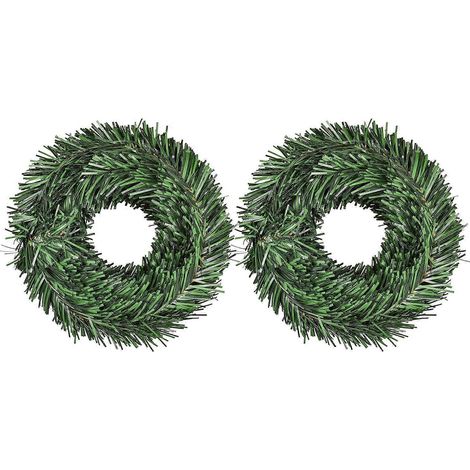 Stück Weihnachtsbaum-Girlande, Dekoration, 5,5 m, Weihnachtsbaum-Girlande, künstliche Tannengirlande, dekorierte Weihnachtsdekoration für Treppen (AAA) (1/4)