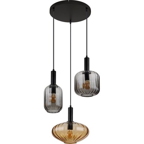 Pendelleuchte Hängelampe Esszimmerlampe 3-Flammig Glas Deckenleuchte Designlampe (1/5)