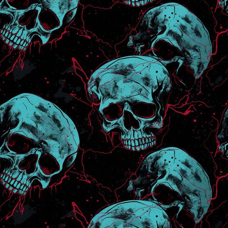 Tela Oxford decorativa para exteriores - Motivo de calavera I DX4706 (1/5)