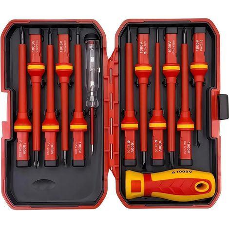 Jeu tournevis électricien isolé 1000V 13 pièces S2
