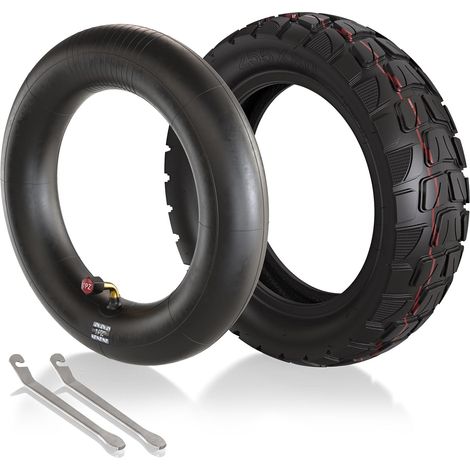 FR5-NS3 Pneu et Chambre à air 255x80 10x2.5 avec Valve coudée 90° 10 Pouces Remplacement pour Zero 10X Zero 10 Scooter (1/5)