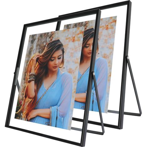 Ensemble de cadres photo flottants noirs verticaux pour photos 8x10 pouces 7x9 6x8 5x7 2 (1/5)