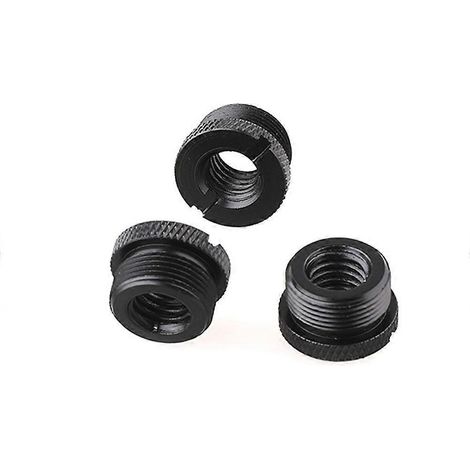Adaptateur fileté mâle 3/8" vers femelle 5/8" pour fixer un microphone sur un pied de microphone (écrou de conversion métallique). (1/5)