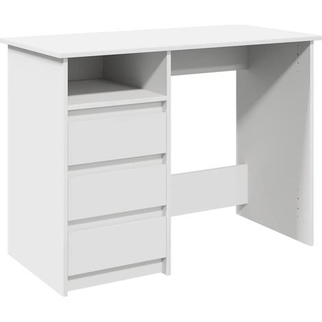 Maison Exclusive - Schreibtisch Weiß 102x50x75 cm Holzwerkstoff