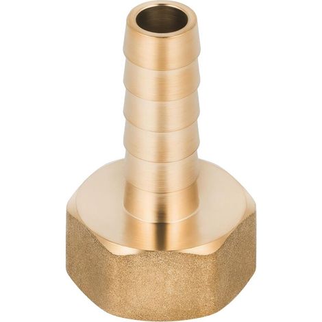 Solid Brass Hose End - Barbed Wire to BSP Connector - Pond Line/Hose Adapter