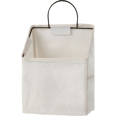 Sac De Rangement Murale - Coton Lin Et Cadre Métallique - Pour Chambre Étudiante Salle De Bain Cuisine - 1 Pièce (1/5)
