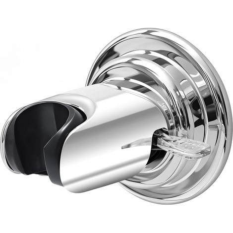 Support de pommeau de douche à ventouse en plastique ABS, angle et hauteur réglables, étanche et résistant à l'humidité (Chrome poli) (1/5)