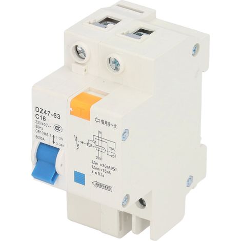 1P+N 16A Leitungsschutzschalter mit Fehlerstromschutzschalter, Fehlerstromschutzschalter 230V/400V (1/5)