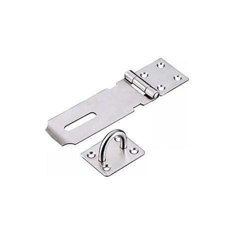 Moraillon de Cadenas en Acier Inoxydable, Heavy Duty Moraillon et Agrafe avec Vis, Fermoir de Porte Verrou de Porte Hangar Loquet Cadenas Agrafe (1/5)