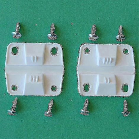 Ensemble de charnières pour glacière Coleman - 2 charnières de rechange en plastique avec 8 vis (5283-1141) (1/3)