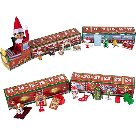 MINKUROW Treno Di Natale, Calendario Dell'avvento Del Treno Di Natale, La Decorazione Perfetta Per Creare Una Calda Atmosfera Natalizia, Regalo Di Natale (1/5)