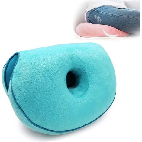 MINKUROW Cuscino Del Sedile Per Sollevare I Fianchi, Cuscino Del Sedile Per Sollevare I Fianchi, Cuscino Ortopedico Di Supporto In Memory Foam Per Coccige Sciatico E Sollievo Dal Dolore All'anca (Blue (1/5)