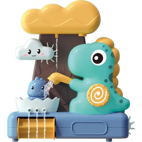 Jouets de bain pour bébé, baignoire, baignoire murale, dinosaure, cascade, jouet à remplir, à faire tourner et à faire couler l'eau, cadeau d'anniversaire pour garçons et filles (1/5)