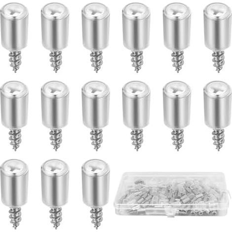 70 Pcs Taquet Etagere, Ø 7,5 mm Chevilles de Support d'étagère, Supports Taquets pour étagères, étagère Armoire, Placard en Verre, avec Manchons Antidérapants - (1/5)