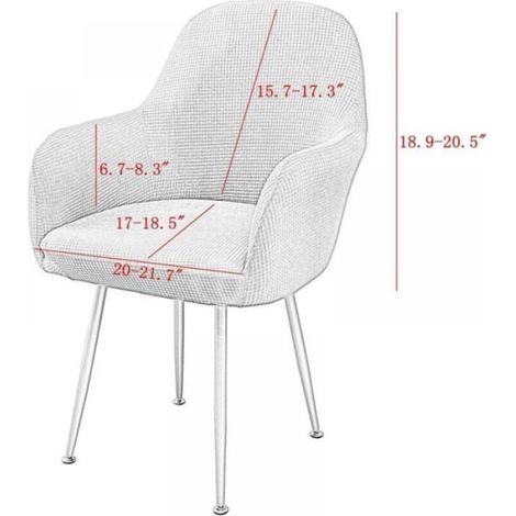 Housse de chaise élastique de bureau de restaurant, housse de chaise de salle à manger tout compris avec accoudoirs, hou Étiquette (1/5)