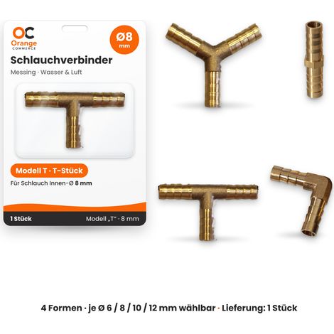 Messing Schlauchverbinder 6 bis 12 mm Modell I 6 mm (1/5)