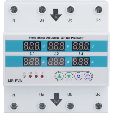 Relais de protection triphasé MR FVA réglable pour sous-tension et surtension, protection AC220V, tension ajustable (1/5)
