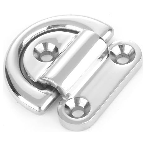 Steel Hardware Tie Bridge Anchor Stainless Steel D-Ring Anchor Folding Eyelet for SUS316 Marine Rail 8mm 5/16'' (1/5)