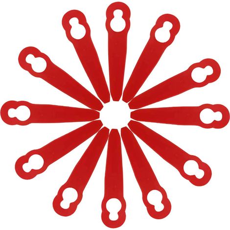 Lame Coupe Bordure Tondeuse à Gazon Rouge Lames en Plastique de Rechange 8,3cm Tondeuse à Gazon en Plastique Lames pour Jardin et Pelouse Coupe Bordures Grass Trimmer （100 Pcs） (1/5)