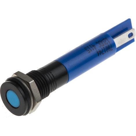 Voyant LED lumineux Bleu RS PRO, dia. 8mm, 12V c.c., IP67 ( Prix pour 1 )