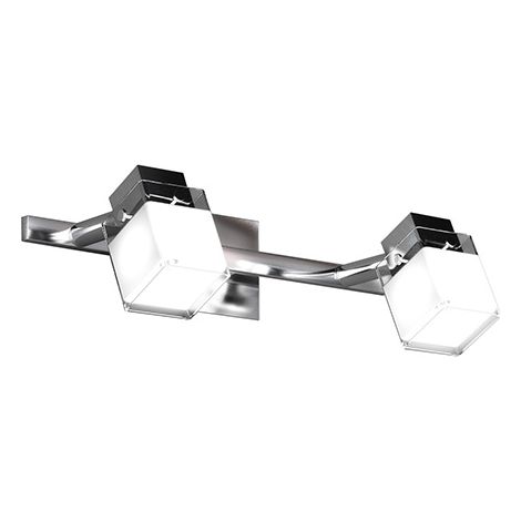 Applique Contemporanea Dice Metallo Cromo Vetro Trasparente Satinato 2 Luci G9 (1/3)