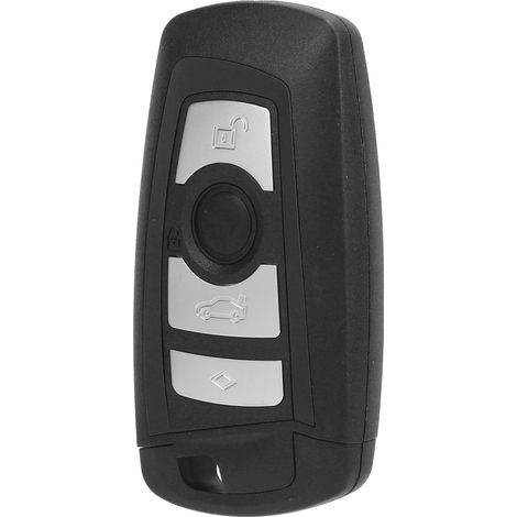 Coque de télécommande pour clé de voiture, compacte, élégante, noire et résistante, compatible avec les BMW Série 5 et BMW Série 7, avec boutons. (1/5)
