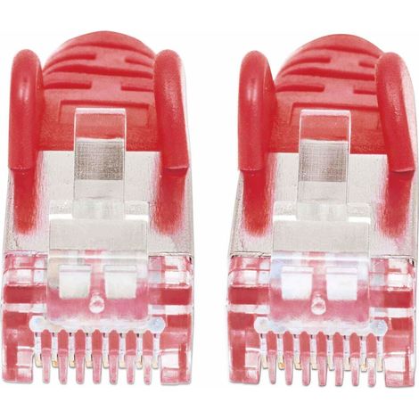 INTELLINET Cat6aPro Kabel Cat7 Rohkabel 5m rot RJ45 reines Kupfer LS0H halogenfrei AWG 26 vergoldete