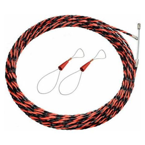 Tire-fil électrique 50m – Diamètre 6mm – Polyester 3 torsions – Tête de guidage à ressort pour espaces confinés